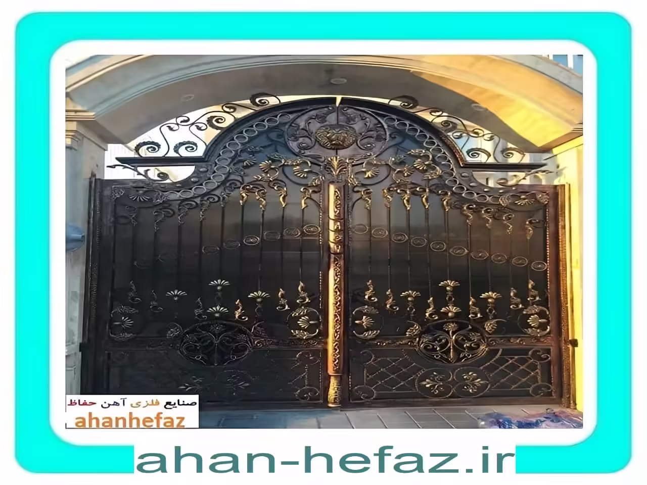 درب حیاط ساده آهنی