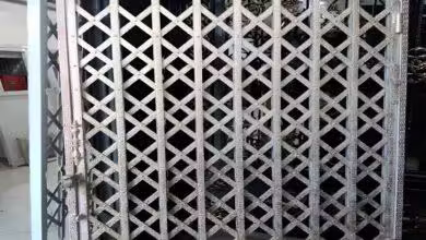 نرده حفاظ کشویی آکاردئونی