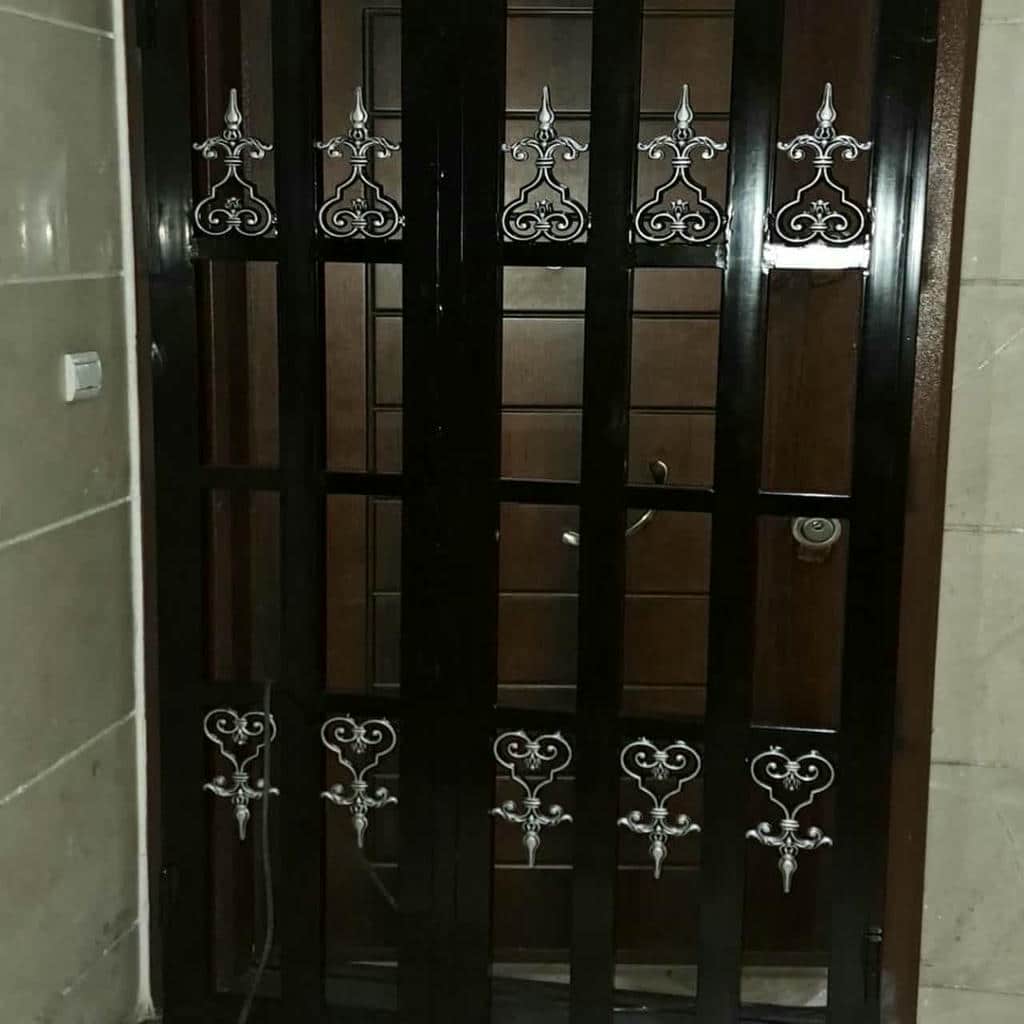 فروش درب آکاردئونی فلزی ضدسرقت تمام گل در طالقان