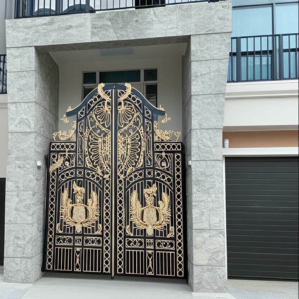 فروش درب حیاط فرفورژه کلاسیک در اردبیل