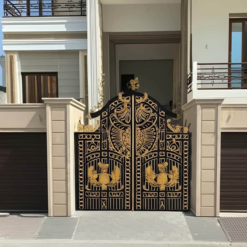 نصب درب حیاط رنگ کوره ای در بندر بوشهر