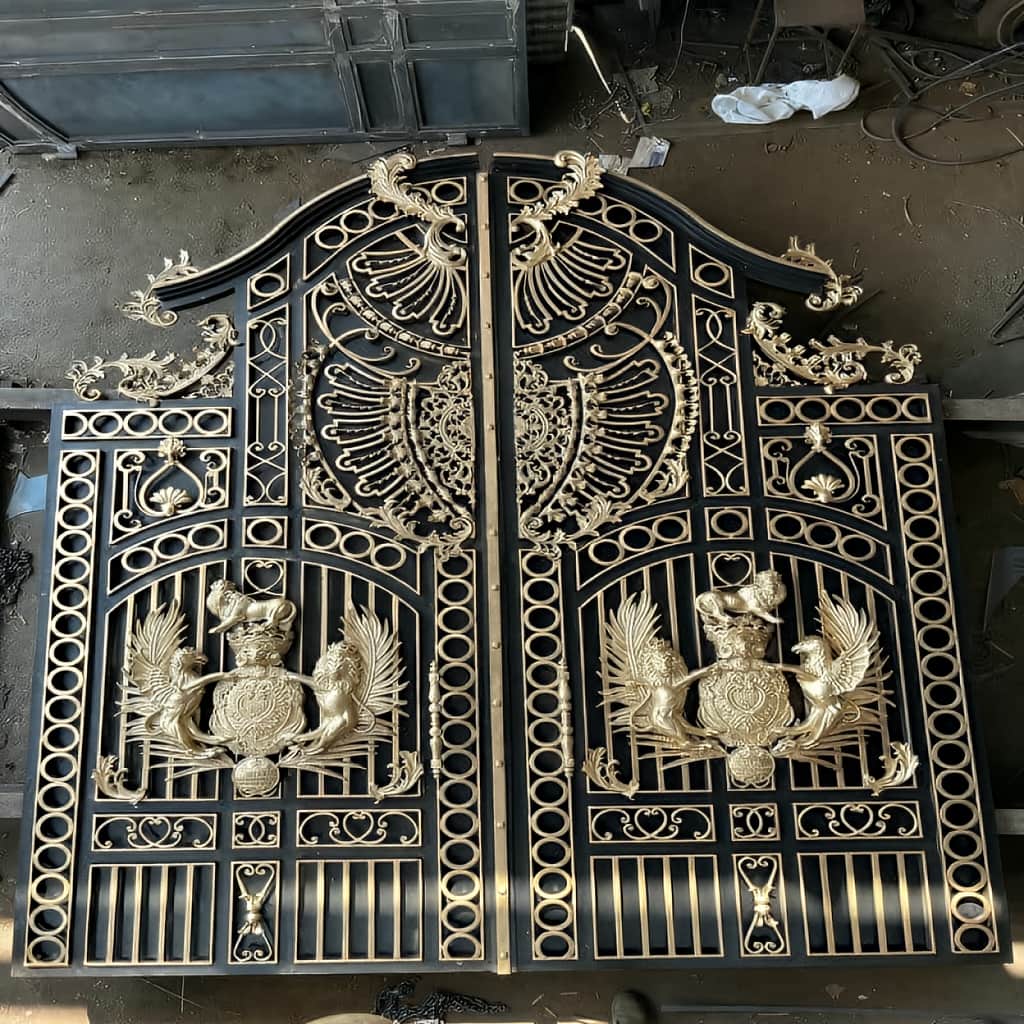 فروش درب حیاط رنگ کوره ای در بومهن