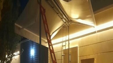 سایبان برقی بازویی اتوماتیک در سیرجان