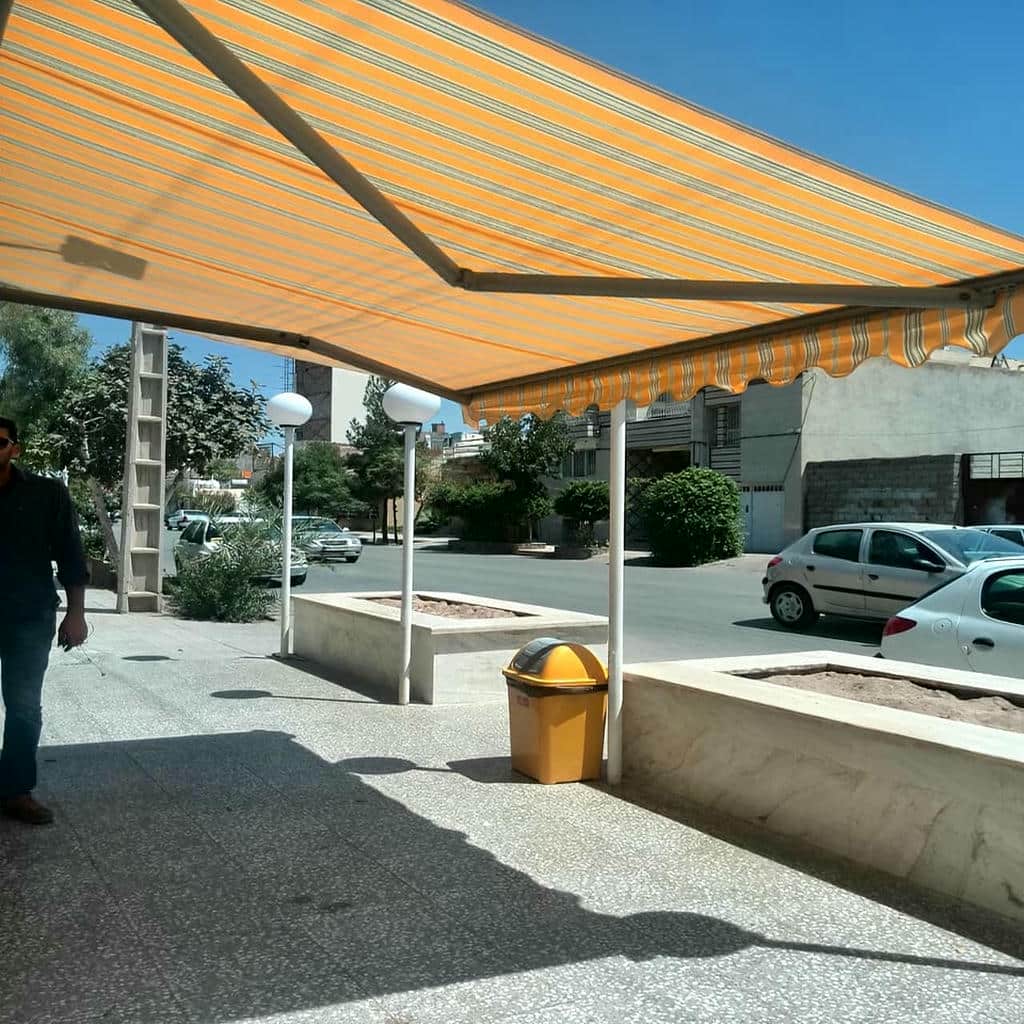 فروش سایبان برقی بازویی اتوماتیک فضای تجاری در چابهار