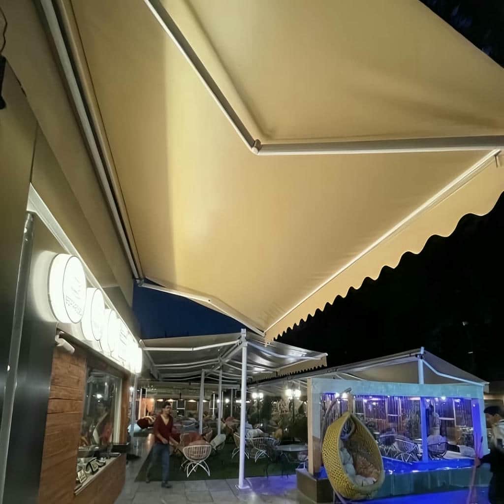 قیمت سایبان برقی بازویی اتوماتیک ضد UV در بندر لنگه