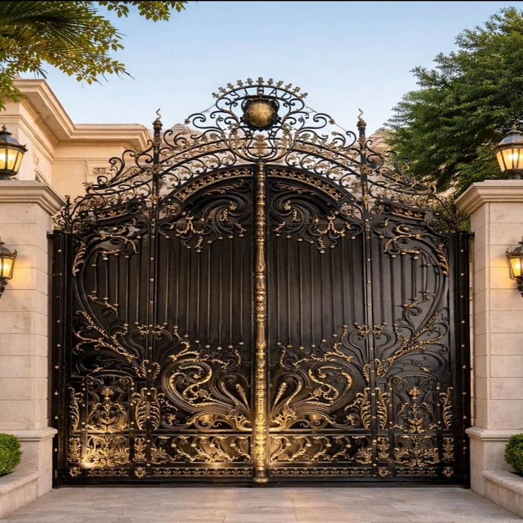 خرید درب حیاط فرفورژه کلاسیک در بجنورد