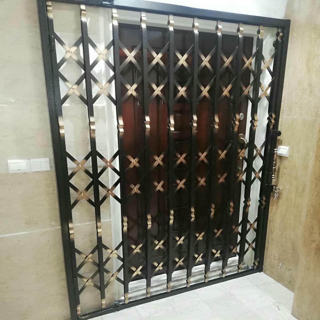قیمت درب آکاردئونی فلزی ضدسرقت مدل سه گل در دماوند