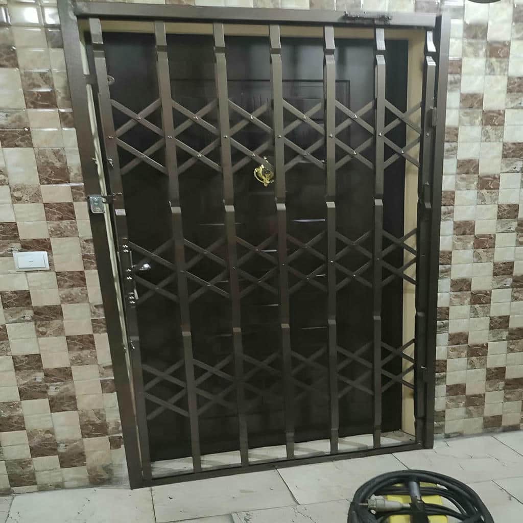 فروش درب آکاردئونی فلزی ضدسرقت تمام گل در کیش