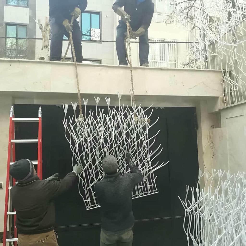 نصب حفاظ شاخ گوزنی رنگ الکترواستاتیک در محمودآباد