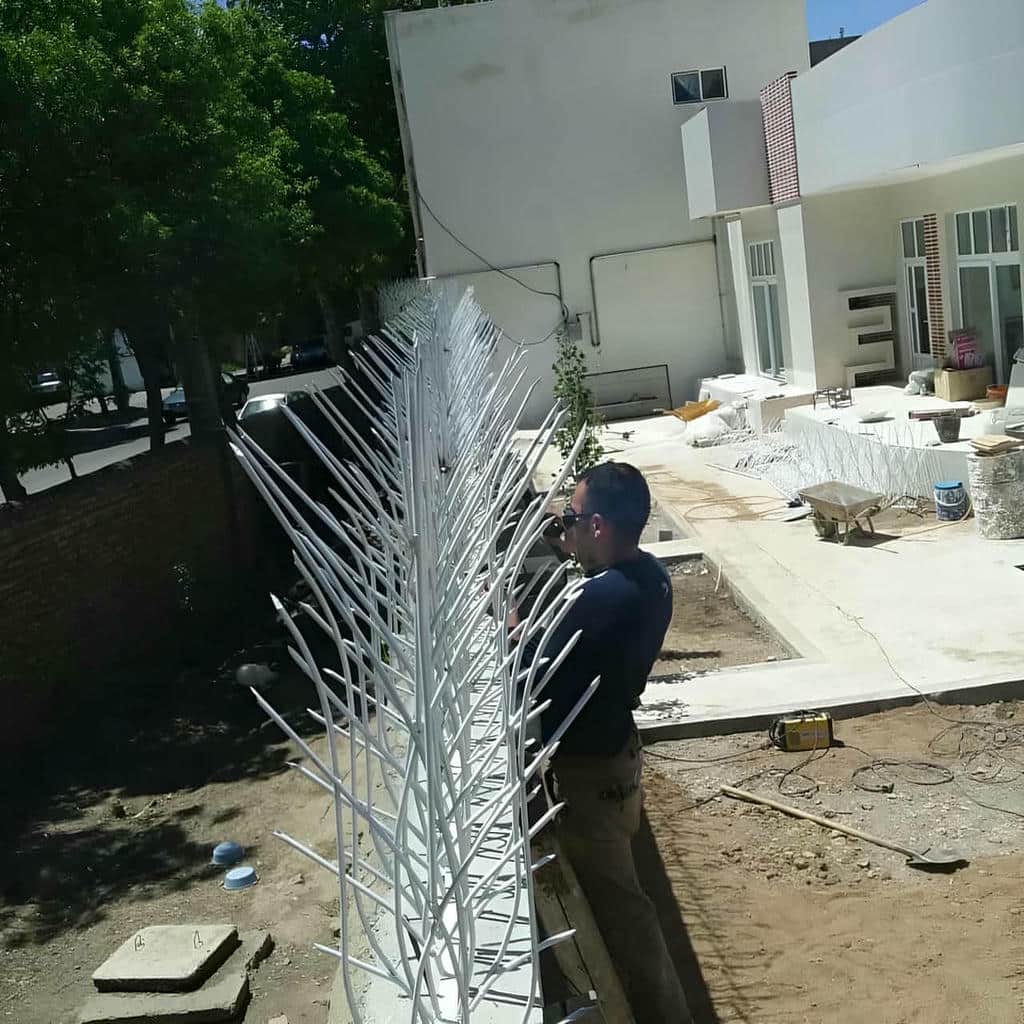 نصب حفاظ شاخ گوزنی رنگ الکترواستاتیک در گنبدکاووس