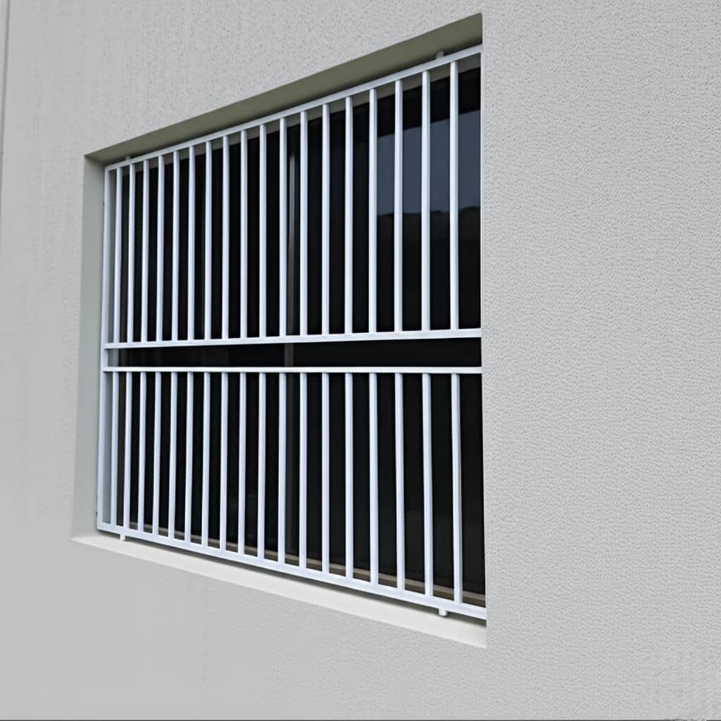 نمونه حفاظ پنجره پروفیلی قوطی آهنی برای نمای ساختمان
