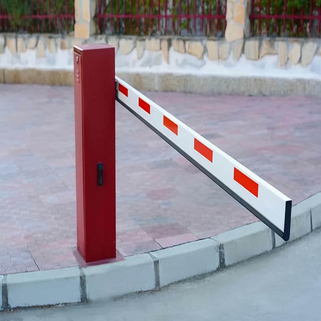 راهبند بازویی پارکینگ با پایه تراز و نصب اصولی