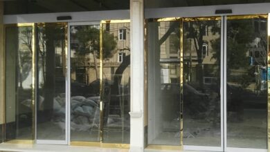 12 مدل درب اتوماتیک شیشه ای تک لنگه لولایی مدرن