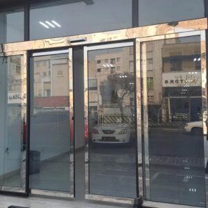 10 طرح درب اتوماتیک شیشه ای فریم دار آلومینیومی