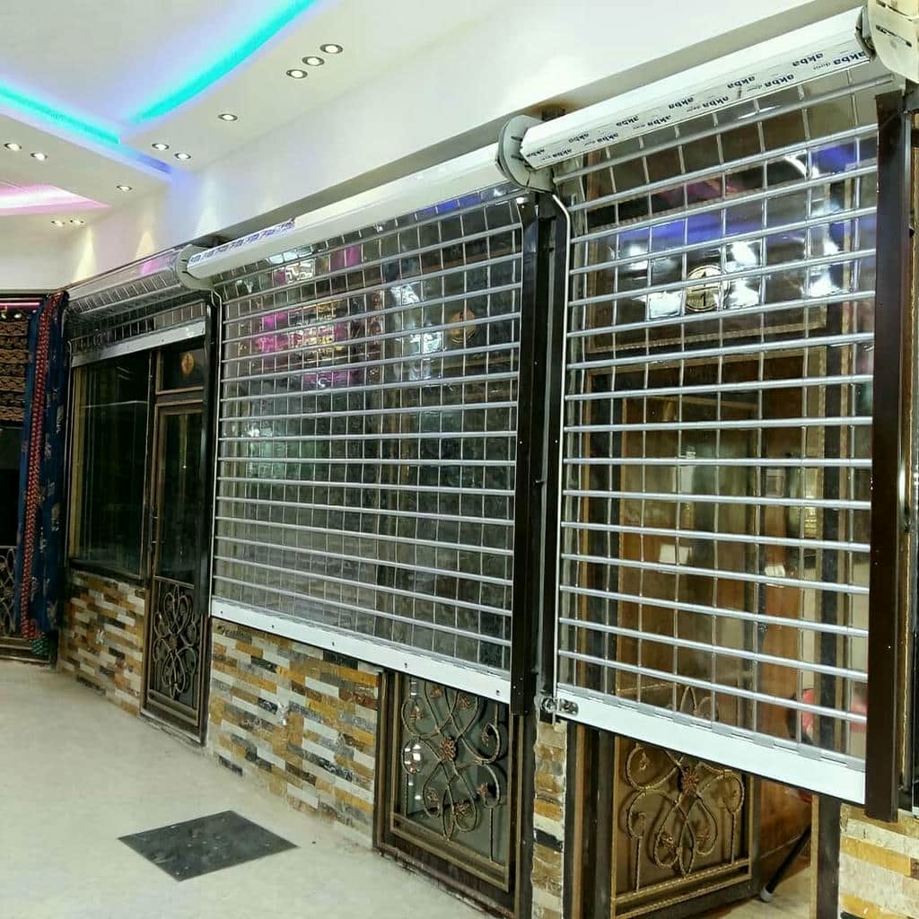 کرکره برقی فروشگاه شفاف سفارشی