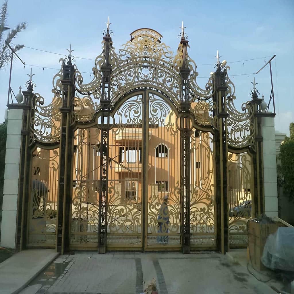 درب ویلایی برش لیزری با برش دقیق طرح هندسی
