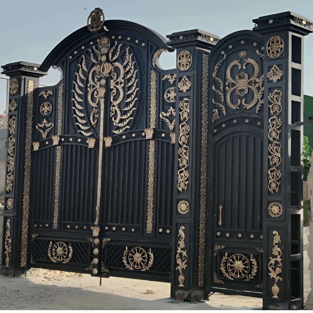 درب پارکینگ عریض مناسب ویلا با یراق مقاوم