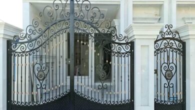 9 نمونه درب پارکینگ برش لیزری مدرن
