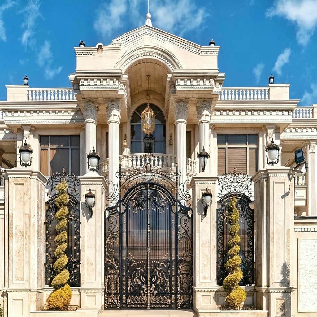 درب پارکینگ سنگین با جوشکاری تمیز شاسی