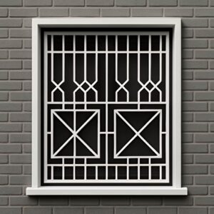 حفاظ پنجره مدرن شبکه هندسی سفارشی