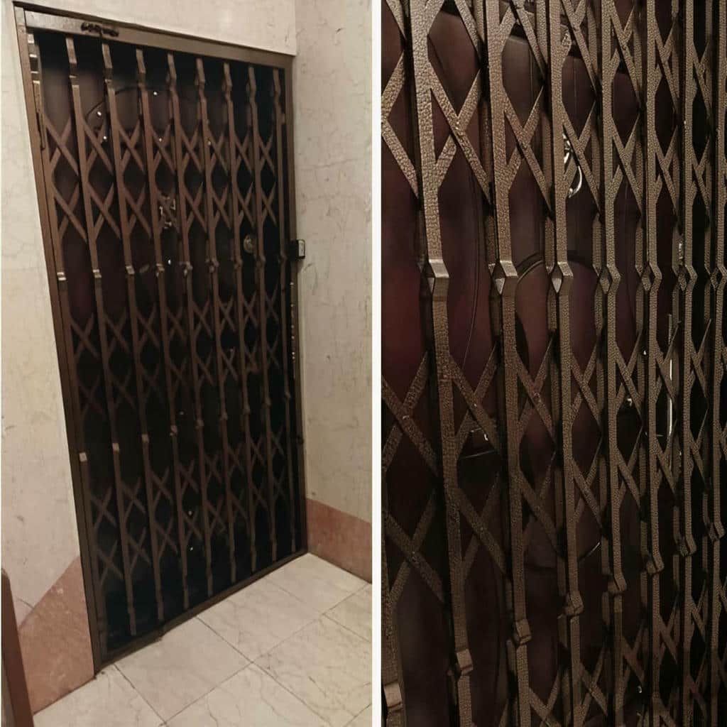 حفاظ درب آکاردئونی جمع شونده مناسب فضای پاگرد در کرمانشاه