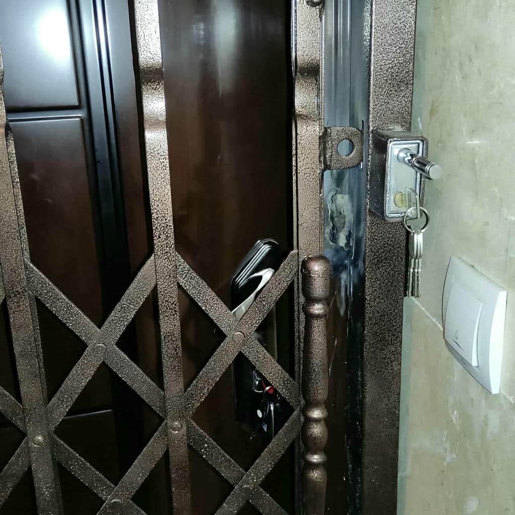 حفاظ آکاردئونی با اتصالات منظم پس از نصب