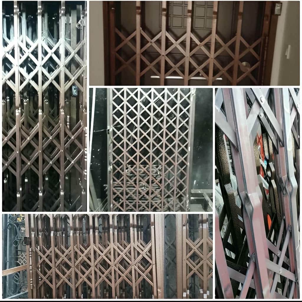 حفاظ درب آکاردئونی قفل دار برای کنترل دسترسی ساختمان در استان البرز