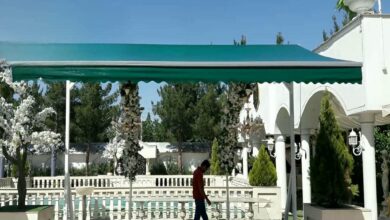 سایبان اتوماتیک نصب شده برای مقاومت در برابر آفتاب