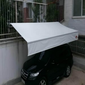 سایبان دوطرفه سفارشی در مرحله اندازه گیری محل