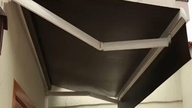 سایبان برقی با ابعاد سفارشی برای ورودی پرتردد در اردبیل