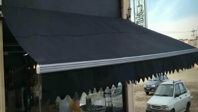 سایبان برقی مدل بازویی برای ورودی ویلایی در سنندج