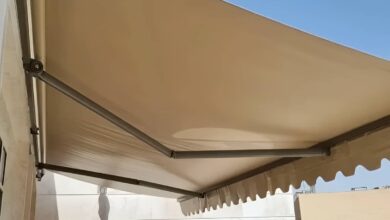 سایبان برقی مدل بازویی برای ورودی ویلا در ارومیه