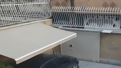 سایبان برقی مدل بازویی برای رفت و آمد روان در زنجان
