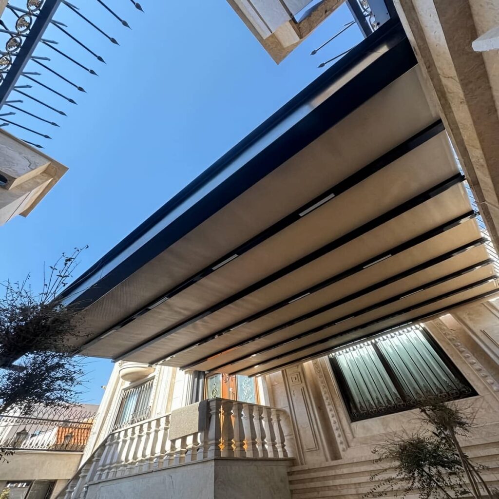 سایبان برقی با پارچه مقاوم برای استفاده روزانه در استان قزوین