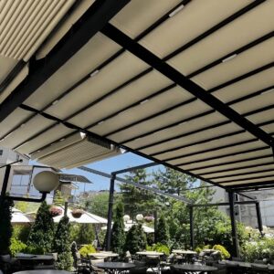 سایبان برقی مدل بازویی برای ورودی ساده در استان قم