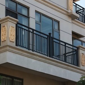 حفاظ بالکن فلزی با پوشش رنگ مناسب نمای ویلا