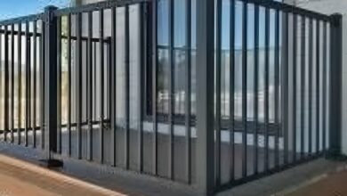 نرده بالکن فلزی ساده برای ساختمان مسکونی در استان یزد