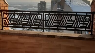 نرده بالکن فلزی با پایه مقاوم در قزوین