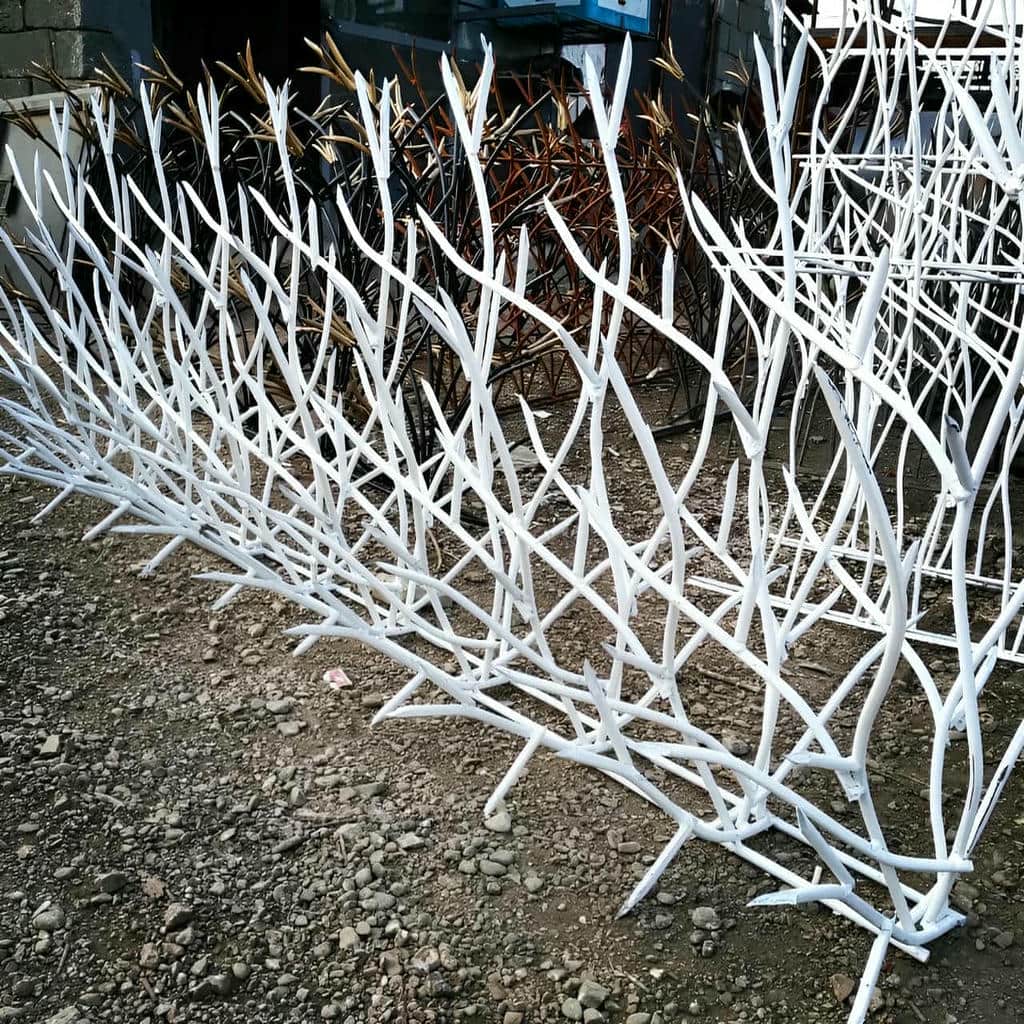حفاظ شاخ گوزنی طرح اف در نمونه کار کامل پس از نصب