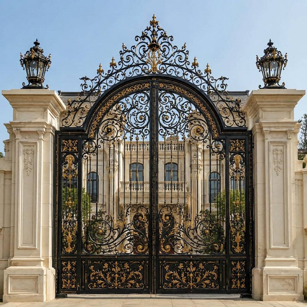 درب حیاط در استان قزوین نمونه نصب تخصصی در ورودی ساختمان