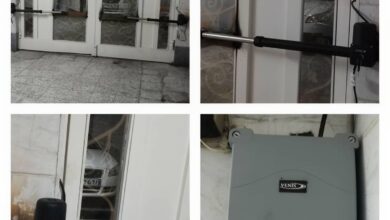 جک درب پارکینگ در استان لرستان با بازوی فلزی برای کنترل ورودی ساختمان