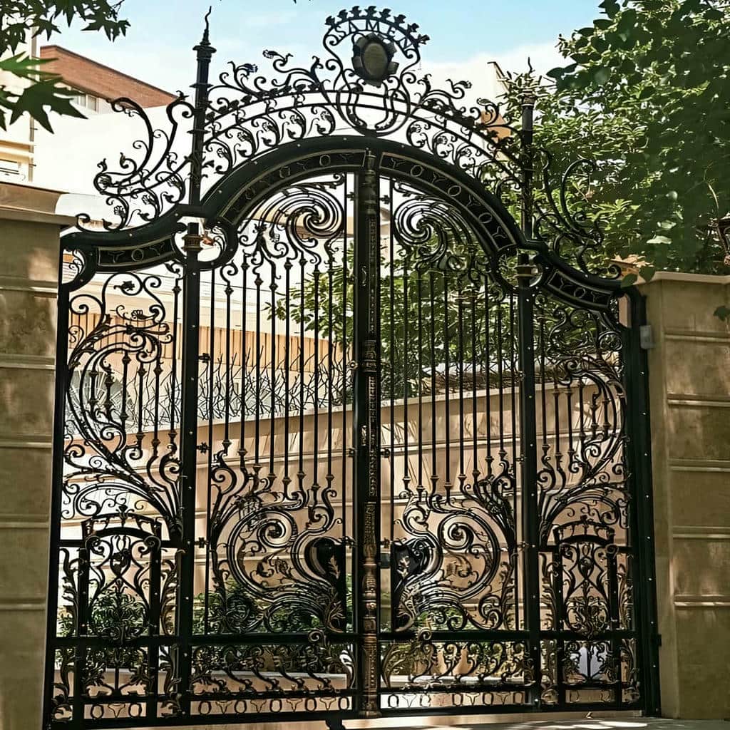 درب حیاط در استان همدان نمونه نصب تخصصی در ورودی ساختمان