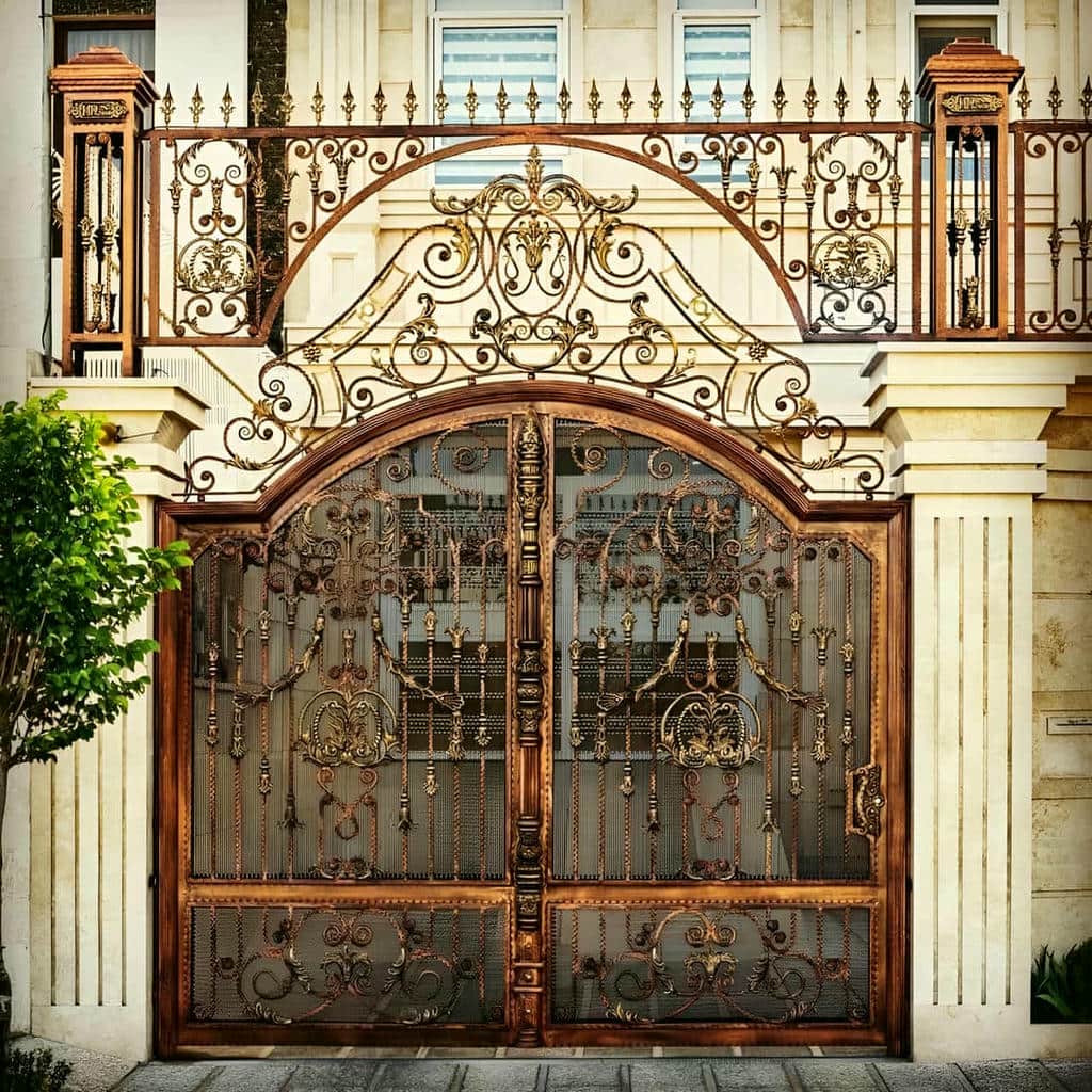 درب حیاط در خرم آباد مدل آهنی مناسب تردد روزانه مجتمع