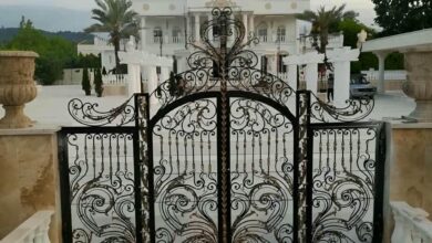 درب حیاط در استان مازندران مدل فلزی مناسب ورودی کم عرض