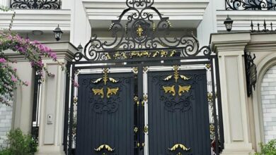 درب حیاط در استان ایلام مدل فلزی با قفل مقاوم برای کنترل ورودی