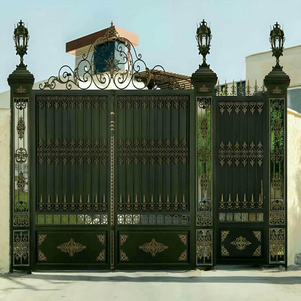 درب فلزی ورودی ویلا با اجرای اصولی