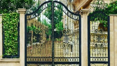 درب حیاط در استان لرستان مدل فلزی با قفل مقاوم برای کنترل ورودی