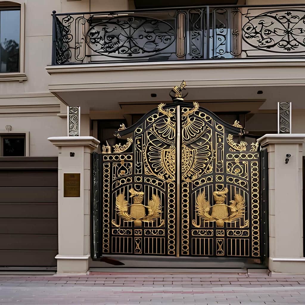 درب لاکچری حیاط هنگام مشاوره طرح سفارشی