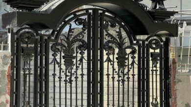 درب حیاط در بندرعباس مدل فلزی با قفل مقاوم برای کنترل ورودی