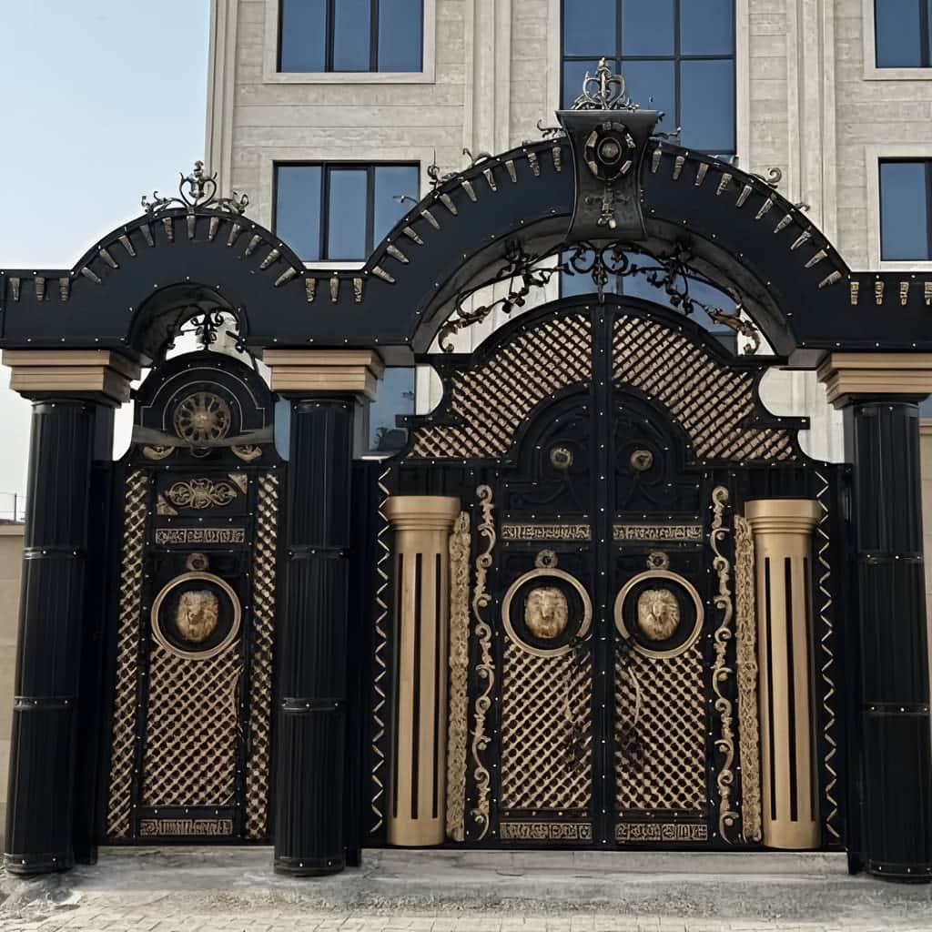 درب حیاط در استان کهگیلویه و بویراحمد با پوشش دید مناسب برای حفظ حریم
